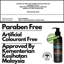 Load image into Gallery viewer, Mens Intimate Wash 240 ml What A Wash- Male Care , Hygiene Wash - Natural Soap for Men & Increase Sexual Health
